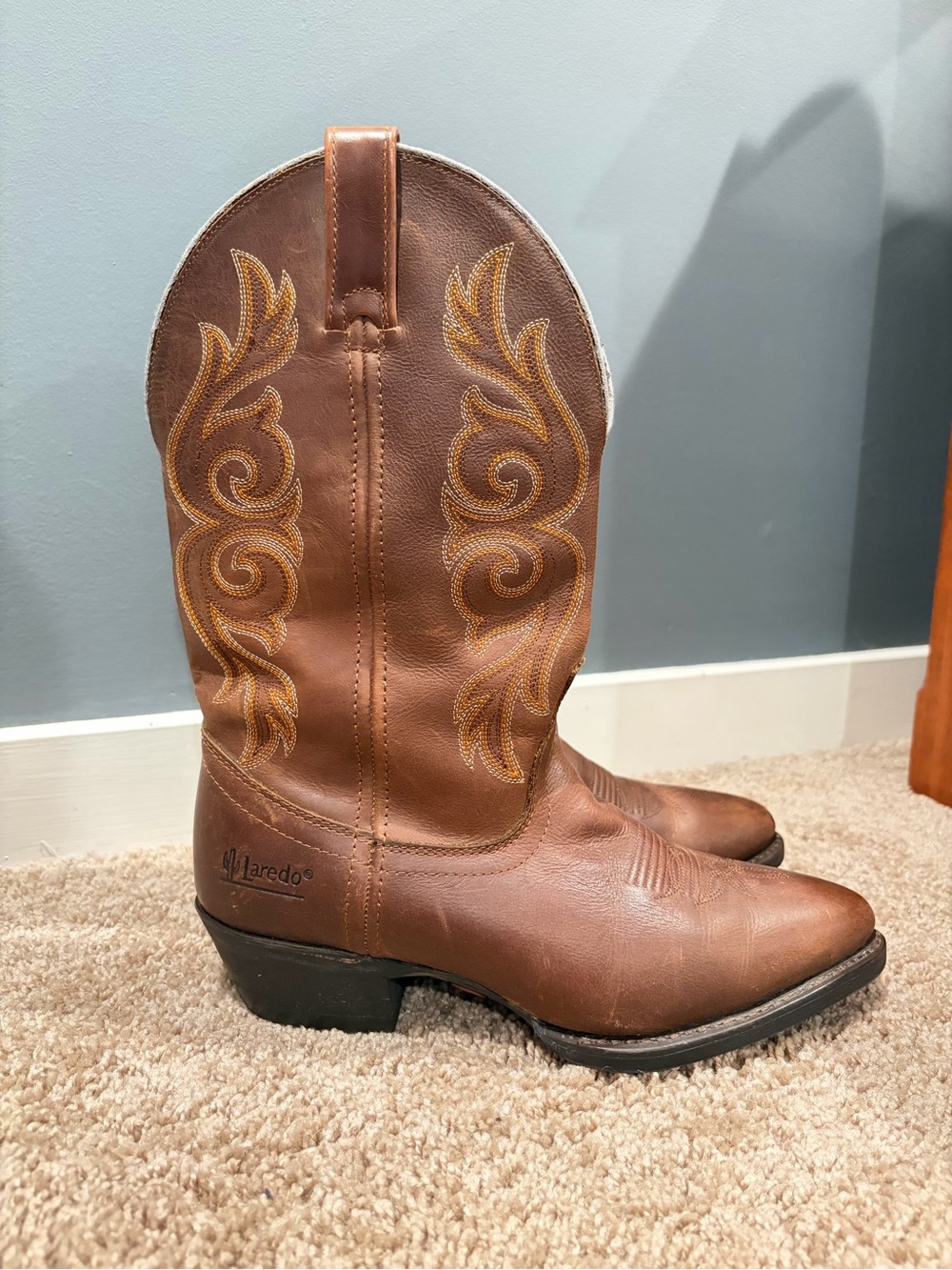 Laredo women’s Brown Western Leather Cowboy Boots 8.5
